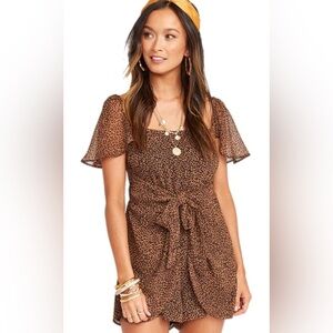 Show Me Your Mumu Romper Leopard print size Medium